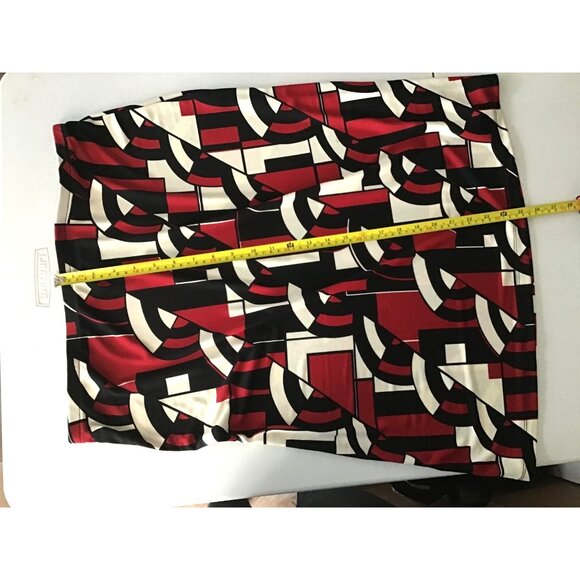 NEW YORK & COMPANY-WOMENS GRAPHIC LIGHT WEIGHT PULLOVER KNEE LENGHT SKIRT SIZE L - Picture 5 of 5